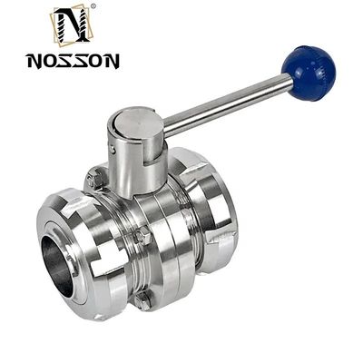 Válvula de borboleta hidráulica sanitária 304 316L de aço inoxidável Fios de soldagem unilaterais de média de alta temperatura Certificado ISO9001