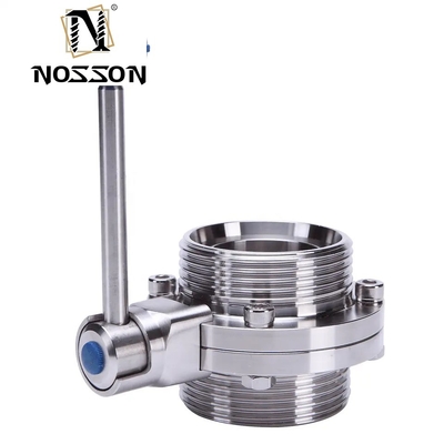 304 316L de aço inoxidável sanitário SMS 3a Dairy Union Set Type Butterfly Valve para aplicações higiênicas e preços acessíveis