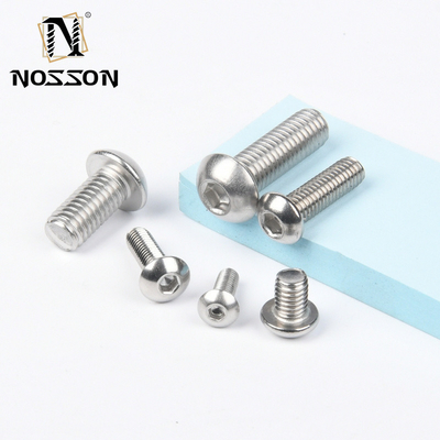 304 aço inoxidável resistência à corrosão chamfer hexagonal móveis parafusos e parafusos com cabeça redonda padrão DIN