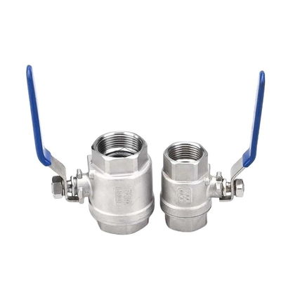 2pc 2 way válvula de esfera de fio interno feita de 304 316 aço inoxidável para aplicações industriais e estrutura hidráulica