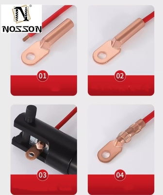 Recolha de fios Automotivo 600v a 35 KV AWG Bateria Tubular Cable Lug com terminação de sino / Anel de cobre roxo Terminal Lug revestido de estanho