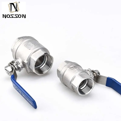 Temperatura normal SS316/304 2 Pcs válvula de esfera de aço inoxidável para meios hidráulicos 1000psi BSP NPT roscado