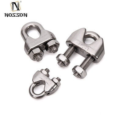Métrica 304/316 Grampos de corda de aço inoxidável U Bolt Grampos de corda de fio para grampos de tubos Tipo de grampos de tubos duplos na indústria geral Zinc Finish