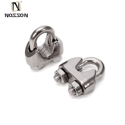 Métrica 304/316 Grampos de corda de aço inoxidável U Bolt Grampos de corda de fio para grampos de tubos Tipo de grampos de tubos duplos na indústria geral Zinc Finish