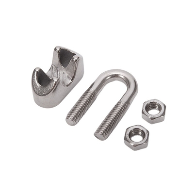 OEM suportado DIN741 Stainless Steel Wire Rope Clip para indústria geral Rigging Cable Grip Clamp 4.6mm 7.9mm 10mm 12mm