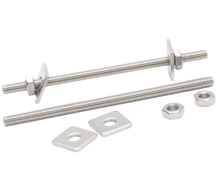 Metric DIN padrão de montagem de parede de cabeça dupla parafuso através de parafusos com 304 aço inoxidável parafusos e porcas hexagonais