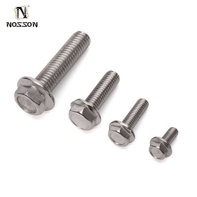 Classe de acabamento de zinco 304/316/A2-70/A4-80 Material aço inoxidável M2 M5 M6 M8 parafusos de flange de titânio com alta precisão e cabeça hexadecimal
