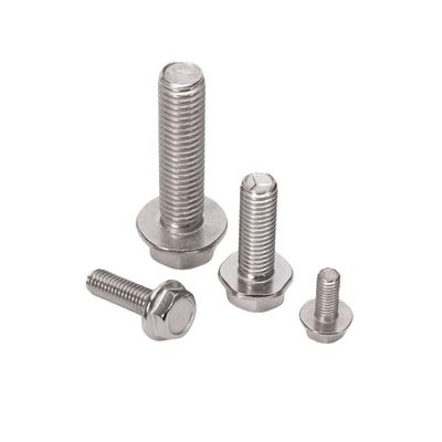 304 316 aço inoxidável M5 M20 DIN Standard Hex Flange Bolts para aplicações de trabalho pesado
