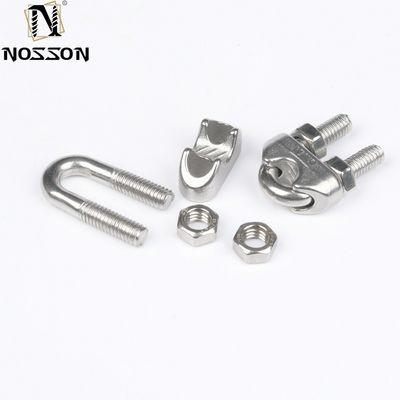 Suporte personalizado OEM M6 de aço inoxidável Fios de corda de cabo de clip Clamp U Bolt Saddle Fastener para sistema de medição métrica