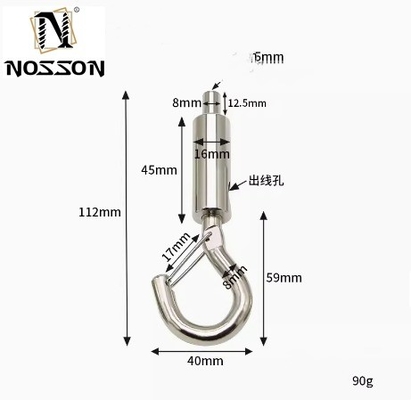 OEM personalizado 4.6mm-12mm Cordão de arame tranca cabeça Pendente Panel de luz Pendente Luz Gancho com fivela de segurança e ganchos de mola