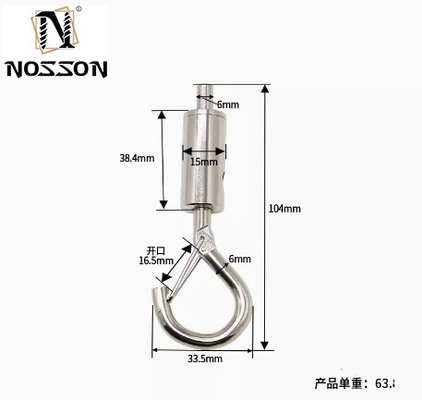 OEM personalizado 4.6mm-12mm Cordão de arame tranca cabeça Pendente Panel de luz Pendente Luz Gancho com fivela de segurança e ganchos de mola