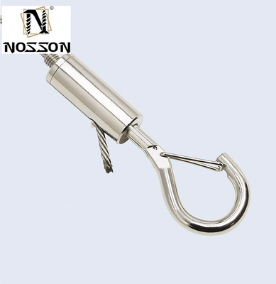 Tratamento eletrolítico de aço inoxidável de 8 mm-50 mm de extremo duplo de parafuso Snap Hook Carabiner para acessórios de mergulho de trela para cães