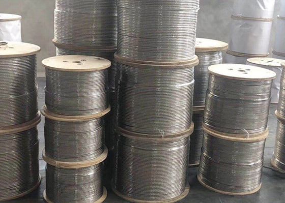 Grelha de cabo AISI SUS 304 316 Stainless Steel Wire Rope 1mm 1.5mm 2mm 3mm 4mm 5mm 6mm 7mm 8mm 9mm 10mm Cor Personalizada