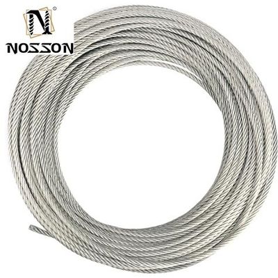 Grelha de cabo AISI SUS 304 316 Stainless Steel Wire Rope 1mm 1.5mm 2mm 3mm 4mm 5mm 6mm 7mm 8mm 9mm 10mm Cor Personalizada