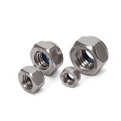 304 aço inoxidável M3 Nylon Lock Nut Metal Self-Locking Nut Galvanized Release M3 Nut Metric Carbon Steel Plain Finish