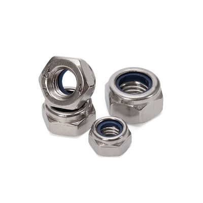 304 aço inoxidável M3 Nylon Lock Nut Metal Self-Locking Nut Galvanized Release M3 Nut Metric Carbon Steel Plain Finish