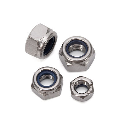 304 aço inoxidável M3 Nylon Lock Nut Metal Self-Locking Nut Galvanized Release M3 Nut Metric Carbon Steel Plain Finish