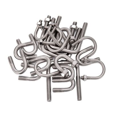 Zinc Finish Custom Size Galvanizado U Bolts Aço m3 m4 m5 m6 m8 m10 m12 m16 m20 para Projetos de Construção