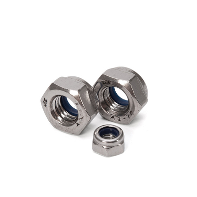 Métrica de Saúde M5 5/16 Auto-bloqueio Hexagonal DIN985 aço inoxidável 304/316 Nylon Insert Lock Nut para Indústria Pesada