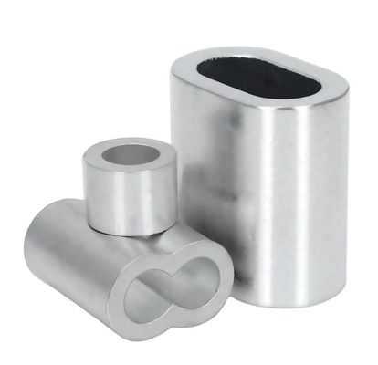 M6 1.6-5.5mm Mar Comércio Longline Single Double Crimping de Água Salgada Crimps de Alumínio de Pesca Manga com GB Standard de Água Salgada