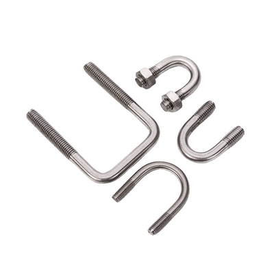 Zinc acabamento de aço inoxidável U parafuso com nozes para U fio bracket estrutura em forma de fixação de longa duração