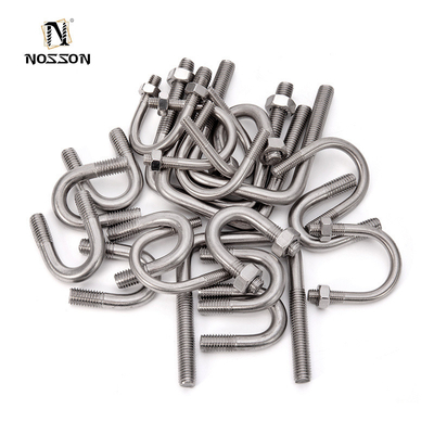 Zinc acabamento de aço inoxidável U parafuso com nozes para U fio bracket estrutura em forma de fixação de longa duração