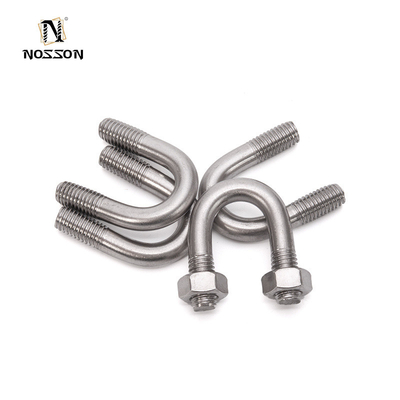 Zinc acabamento de aço inoxidável U parafuso com nozes para U fio bracket estrutura em forma de fixação de longa duração