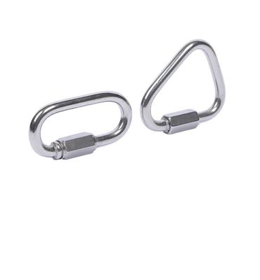 Resistente à corrosão Dimensão personalizada M3-M12 Aço inoxidável de trabalho pesado Anel de ligação de cadeia rápida com acabamento revestido de zinco