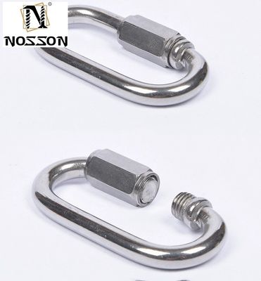 Resistente à corrosão Dimensão personalizada M3-M12 Aço inoxidável de trabalho pesado Anel de ligação de cadeia rápida com acabamento revestido de zinco