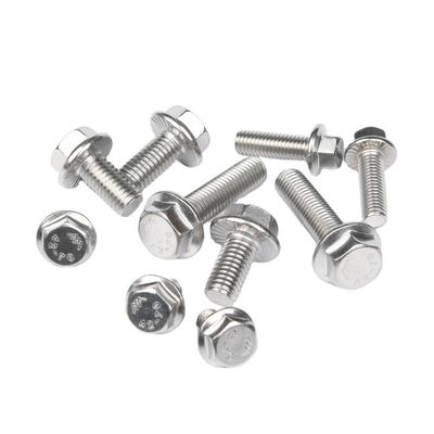 Bolinhas de carrinho de fragmentação Gr5 Titânio Hex Flange Nut 8mm M4 M6 M7x32 Titânio Bolinhas M8 12 pontos Flange Bolinhas Grau A2-70/A4-80/304/316