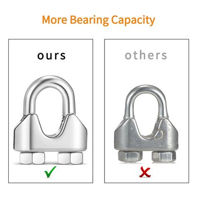 Suporte personalizado para equipamento de indústria pesada JIS padrão de tubos duplos Grampos galvanizados de cabo de fio maleável