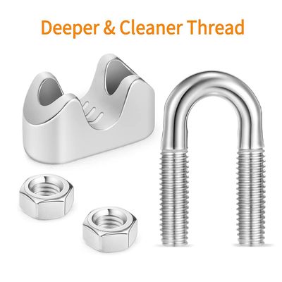 Suporte personalizado para equipamento de indústria pesada JIS padrão de tubos duplos Grampos galvanizados de cabo de fio maleável