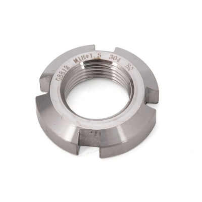 Indústria Automóvel Precision Round Nuts Garantia 304 aço inoxidável DIN981 Slotted Locking de rolamento para durabilidade