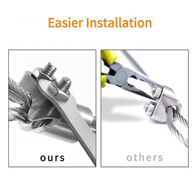 Suporte personalizado para equipamento de indústria pesada JIS padrão de tubos duplos Grampos galvanizados de cabo de fio maleável