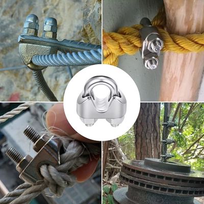 Suporte personalizado para equipamento de indústria pesada JIS padrão de tubos duplos Grampos galvanizados de cabo de fio maleável