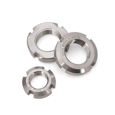 Indústria Automóvel Precision Round Nuts Garantia 304 aço inoxidável DIN981 Slotted Locking de rolamento para durabilidade