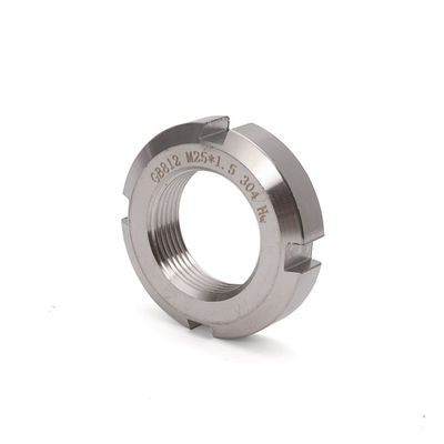 Indústria Automóvel Precision Round Nuts Garantia 304 aço inoxidável DIN981 Slotted Locking de rolamento para durabilidade