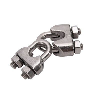Clip de cabo de fio simples de U-bolt de aço inoxidável fundido de 7,9 mm para indústria industrial e de bebidas alimentares