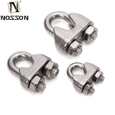 Clip de cabo de fio simples de U-bolt de aço inoxidável fundido de 7,9 mm para indústria industrial e de bebidas alimentares