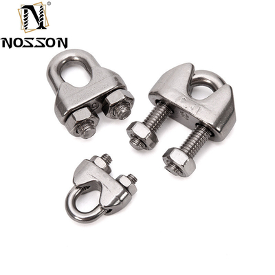 Clip de cabo de fio simples de U-bolt de aço inoxidável fundido de 7,9 mm para indústria industrial e de bebidas alimentares
