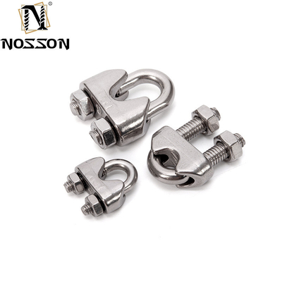 Clip de cabo de fio simples de U-bolt de aço inoxidável fundido de 7,9 mm para indústria industrial e de bebidas alimentares