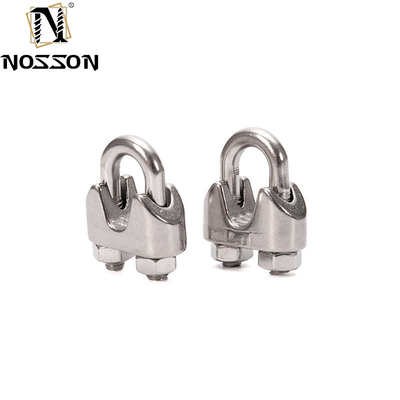 Clip de cabo de fio simples de U-bolt de aço inoxidável fundido de 7,9 mm para indústria industrial e de bebidas alimentares