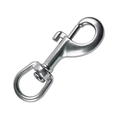 Mineração de aço inoxidável SS304 SS316 A2 A4 Anel Oval Cão Leash Corda Olho Redondo Giratório Snap Hook Indústria Pesada Acessório essencial
