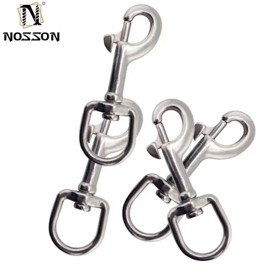 Mineração de aço inoxidável SS304 SS316 A2 A4 Anel Oval Cão Leash Corda Olho Redondo Giratório Snap Hook Indústria Pesada Acessório essencial