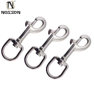 Mineração de aço inoxidável SS304 SS316 A2 A4 Anel Oval Cão Leash Corda Olho Redondo Giratório Snap Hook Indústria Pesada Acessório essencial