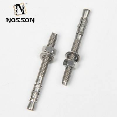 DIN Standard Silver Zinc Plated Galvanized Steel Wedge Anchor Bolts M8 M10 M12 M14 M16 M20 M24 com acabamento passivo