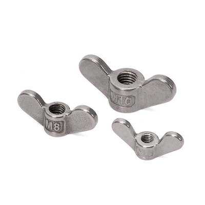 DIN Standard High Precision Cold Forged M3 Butterfly Nuts Material de aço galvanizado revestido de zinco para sistema de medição métrico