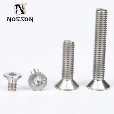 Metric M6 aço inoxidável Flat Countersunk Self-Tapping parafuso com cabeça de tomada hexagonal