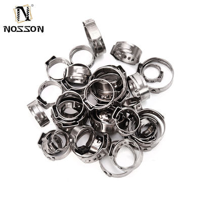 Zinc Finish JIS Standard 5.8-23.5mm Espessura fina Clipe Single Ear Pex Pipe One Ear Hose Cinch Clamp para Ferramentas Bolts Tipo de Grampos Alimentos Bebidas