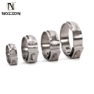 Zinc Finish JIS Standard 5.8-23.5mm Espessura fina Clipe Single Ear Pex Pipe One Ear Hose Cinch Clamp para Ferramentas Bolts Tipo de Grampos Alimentos Bebidas